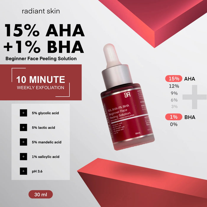 Skin Ritual 15% AHA+1% BHA Beginner Face Peeling Solution 30ml