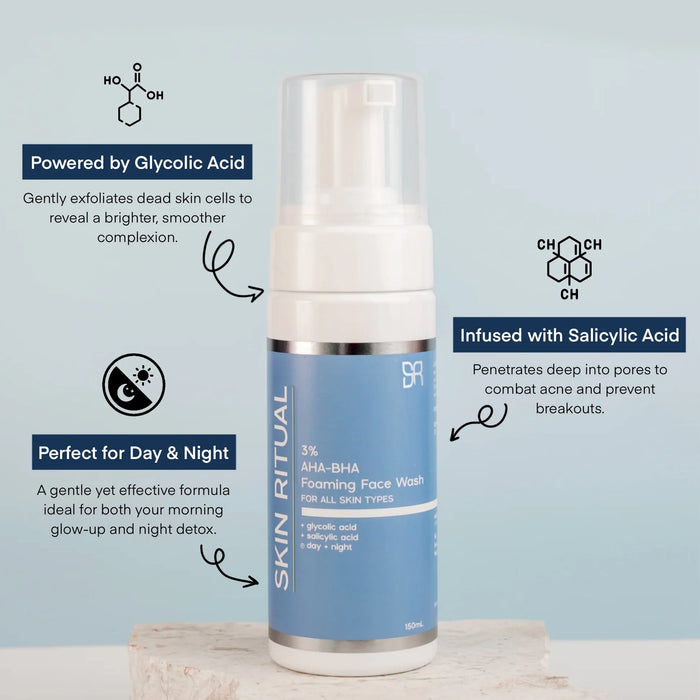 Skin Ritual 3% AHA-BHA Foaming Face Wash 150ml