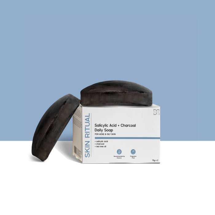 Skin Ritual Salicylic Acid Charcoal Soap 2 x 75g