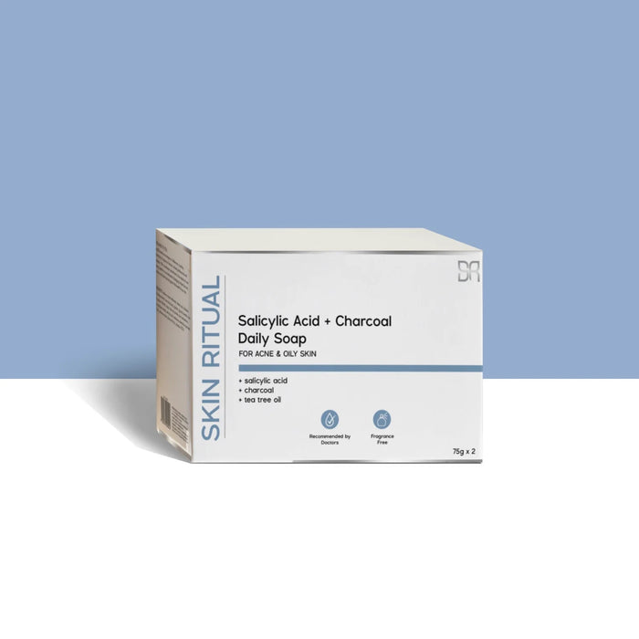 Skin Ritual Salicylic Acid Charcoal Soap 2 x 75g