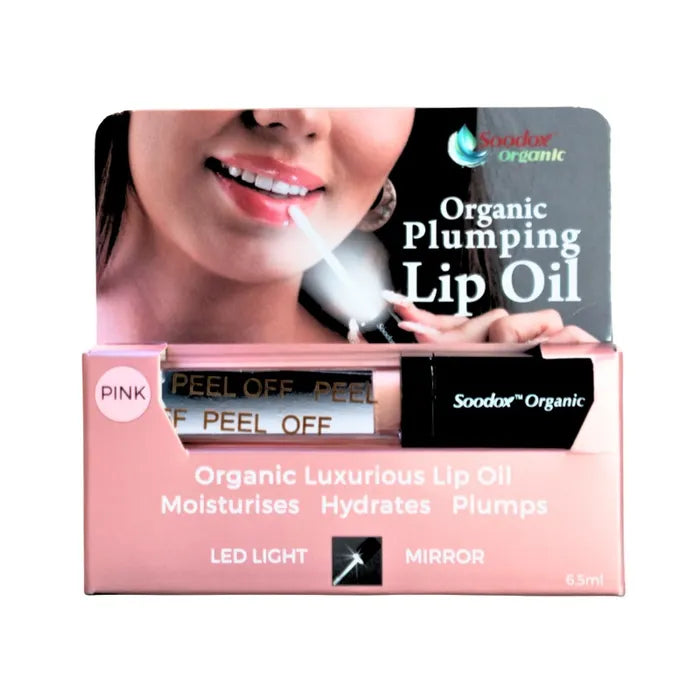 Soodox Organic Plumping Lip Oil Pink 6.5ml