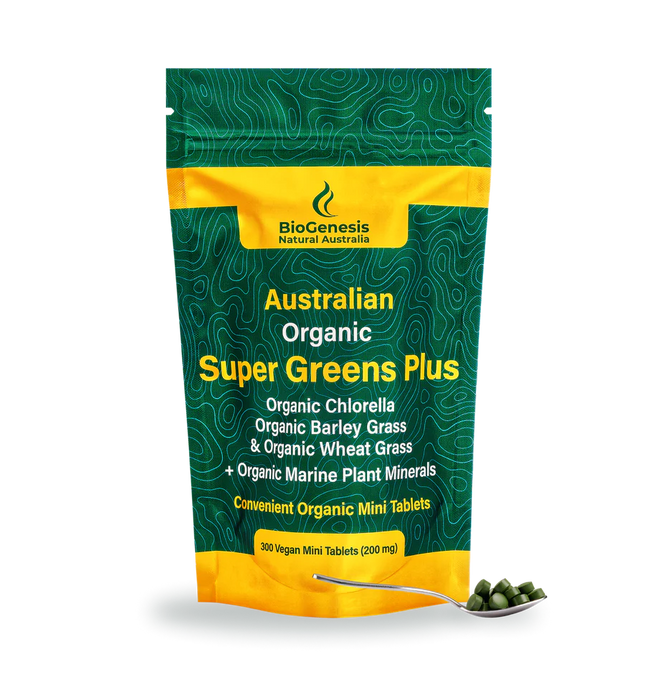 BioGenesis Australian Organic Super Greens 300 Mini Tablets