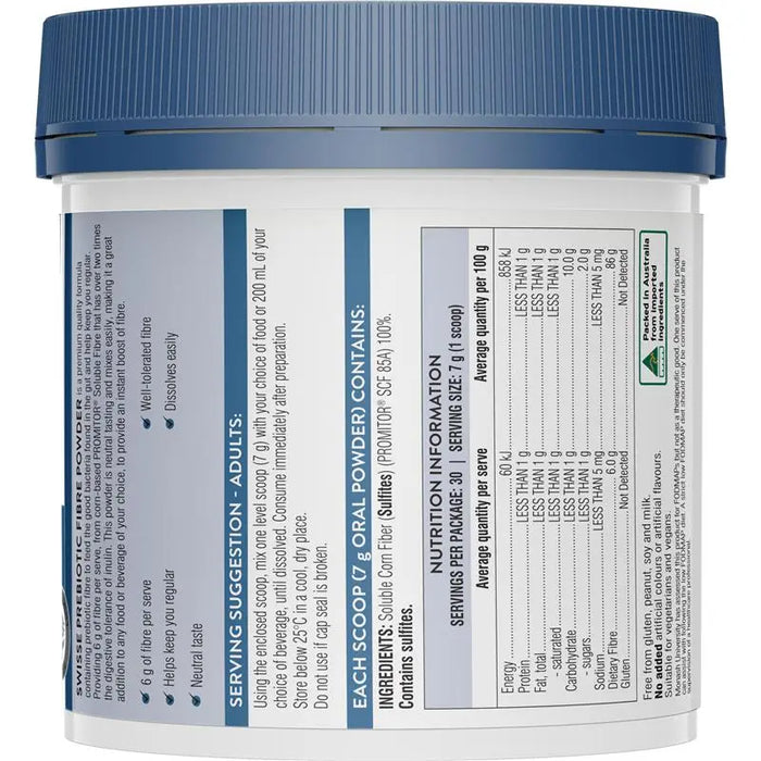 Swisse Prebiotic Fibre Powder 210g