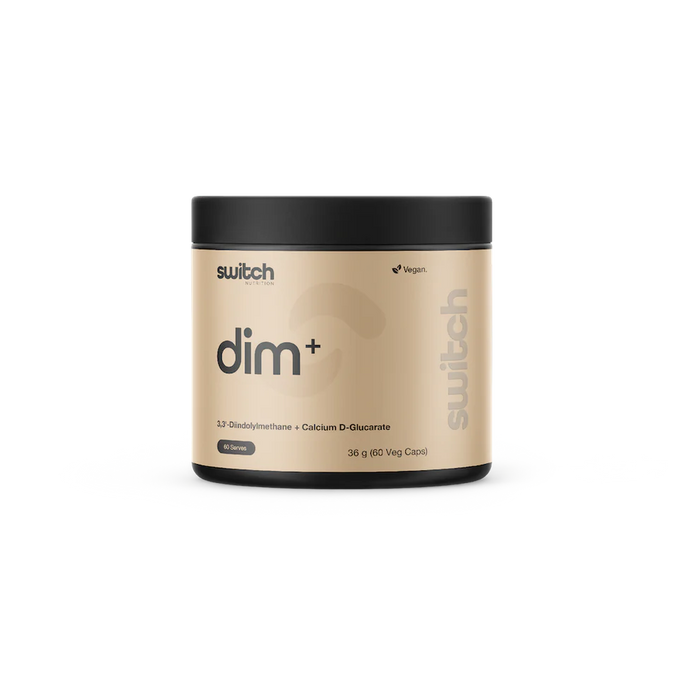 Switch Nutrition DIM+ Diindolylmethane+Calcium D-Glucarate 60 Capsules.