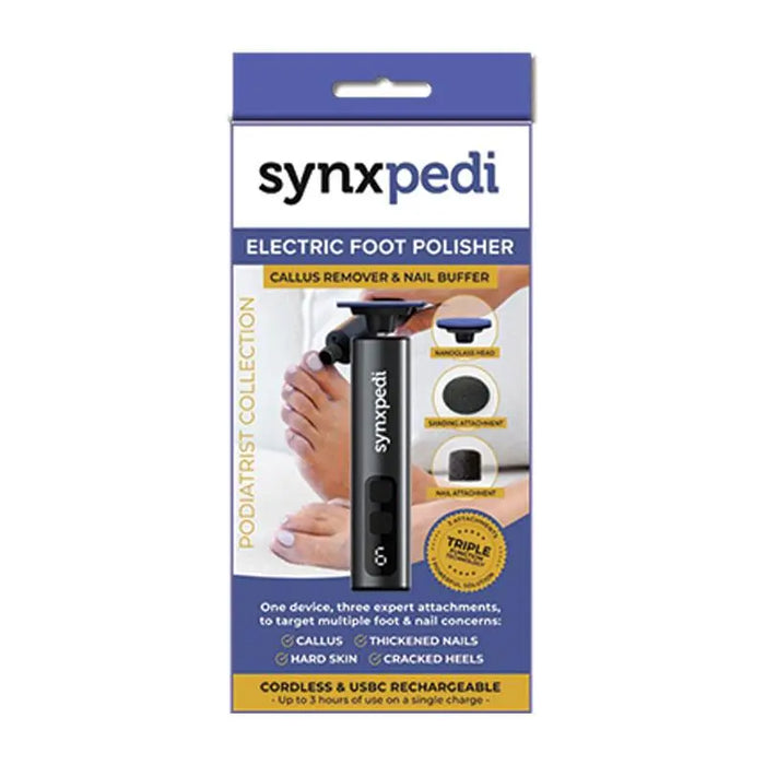 Synxpedi Electric Foot Polisher Callus Remover & Nail Buffer