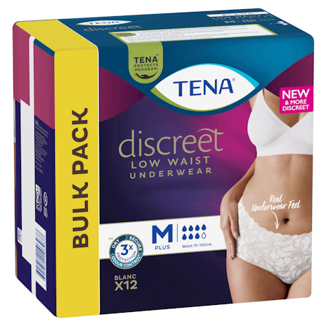 TENA Pants Discreet White Size M 12 Pack