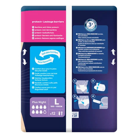 TENA Pants Night Large 12 Pack