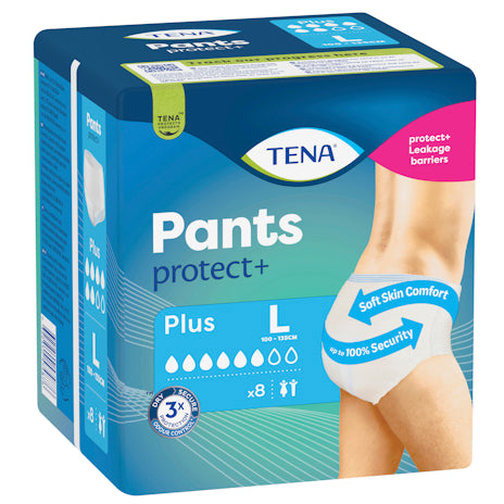 TENA Pants Plus Large 8 Pack