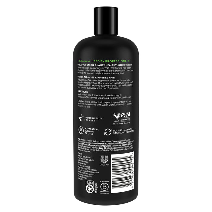 Tresemme Cleans & Replenish Shampoo 750ml