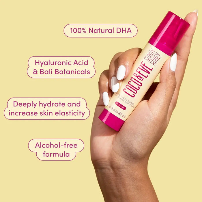 Coco & Eve Sunny Honey Bronzing Face Drops Dark 30ml