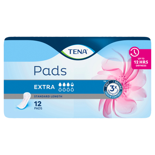 Tena Pads Extra Standard Length 12 Pack