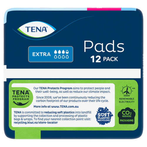 Tena Pads Extra Standard Length 12 Pack