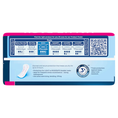Tena Pads Extra Standard Length 24 Pack