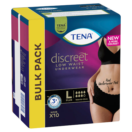 Tena Pants Discreet Black Large 10Pack