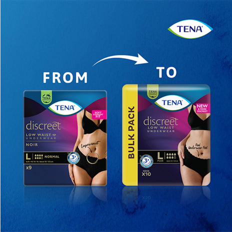 Tena Pants Discreet Black Medium 12Pack