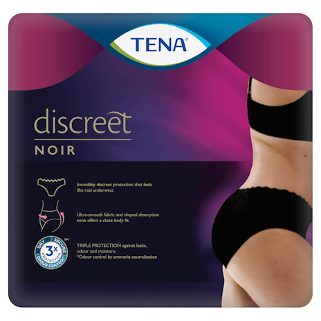 Tena Pants Discreet Black Medium 12Pack
