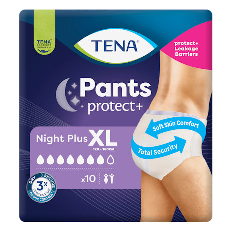 Tena Pants Plus Night Extra Large 10 Pack