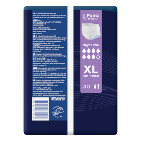 Tena Pants Plus Night Extra Large 10 Pack