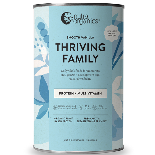 Nutra Organics Thriving Protein Smooth Vanilla 450g.