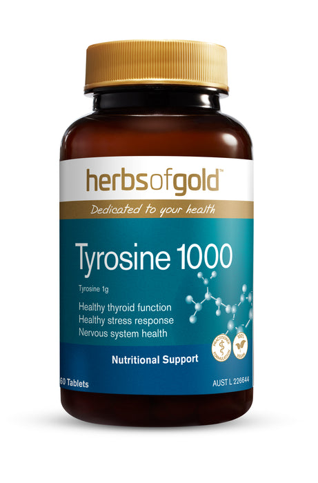 Herbs Of Gold Tyrosine 1000 60 Capsules