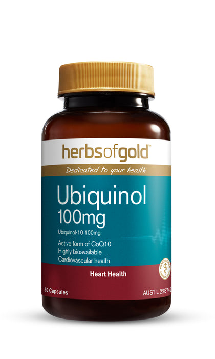 Herbs Of Gold Ubiquinol 100mg 30 Capsules