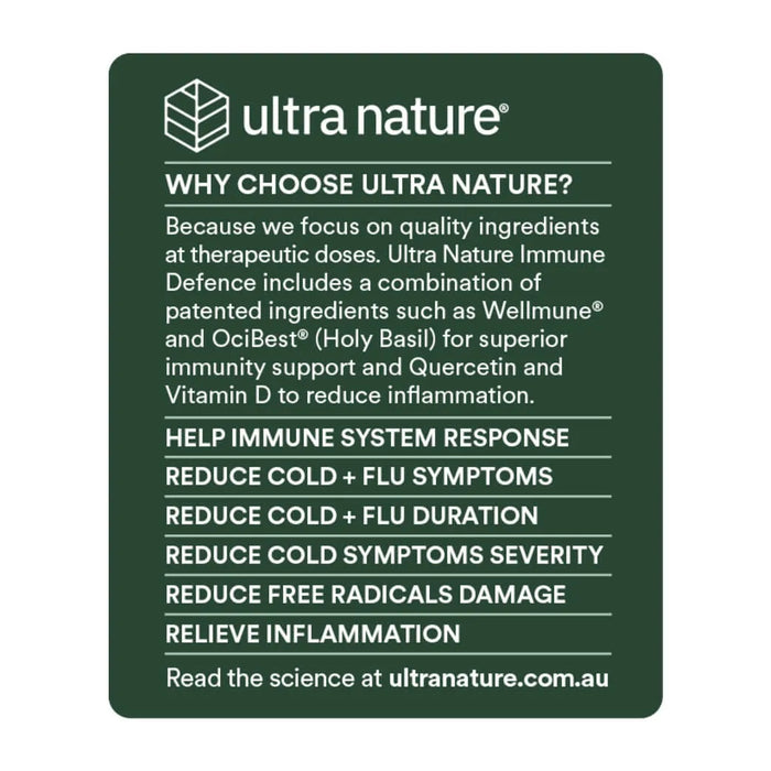 Ultra Nature Immune Defence 30 Tablets.