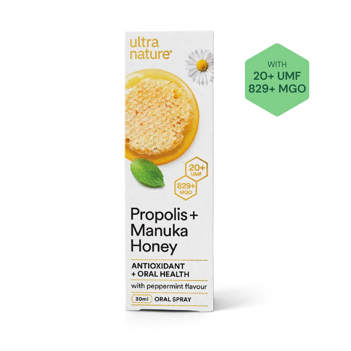 Ultra Nature Propolis & Manuka Honey Oral Spray 30ml.