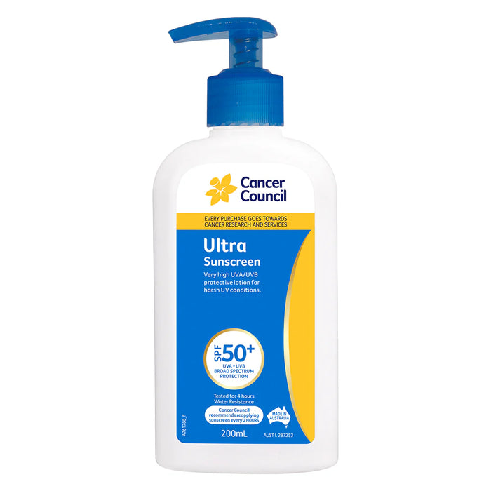 Cancer Council Ultra 50+ Pump 200ml