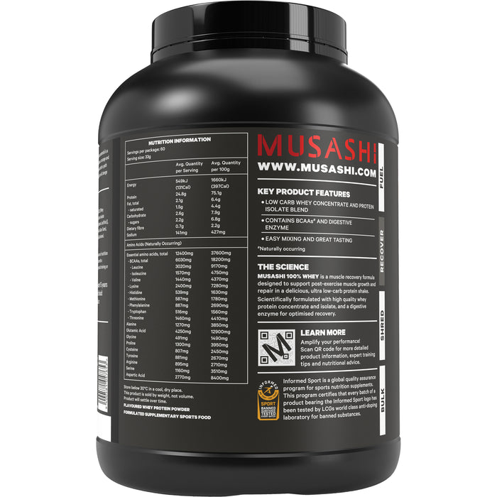 Musashi 100% Whey Chocolate Milkshake 2kg.