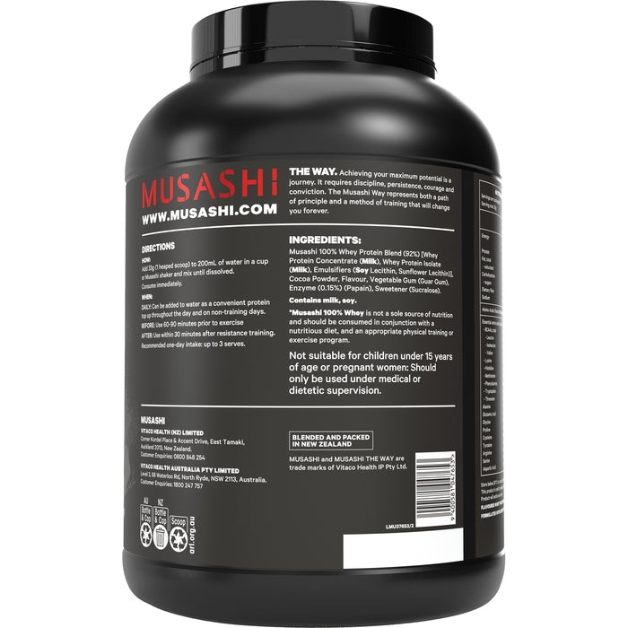 Musashi 100% Whey Chocolate Milkshake 2kg.