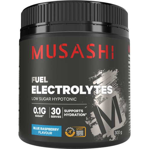 Musashi Electrolytes Blue Raspberry 300g.