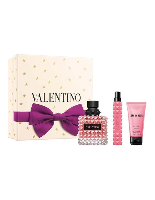 Valentino Born In Roma 3 Piece Gift Set - EDP 100ml + 10ml EDP & 50ml Body Lotion