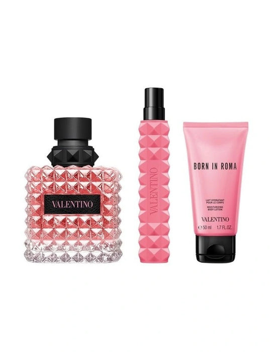 Valentino Born In Roma 3 Piece Gift Set - EDP 100ml + 10ml EDP & 50ml Body Lotion