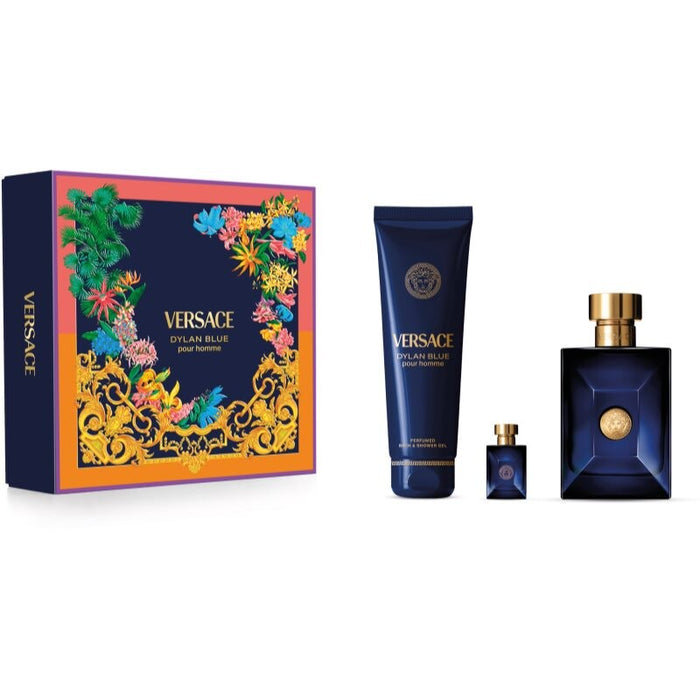 Versace Dylan Blue EDT 100ml+EDT 5ml & Shower Gel 150ml 3 Piece Gift Set