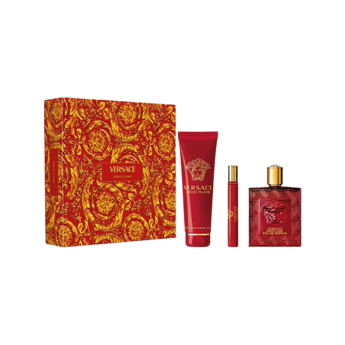 Versace Eros Flame 3 Piece Gift Set 100ml EDP