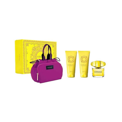 Versace Yellow Diamond 4 Piece Gift Set 90ml EDT 100ml S/Gel + B/Lotion & Clutch Bag.