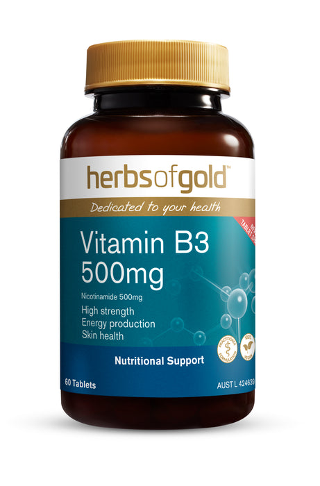 Herbs Of Gold Vitamin B3 500mg 60 Tablets