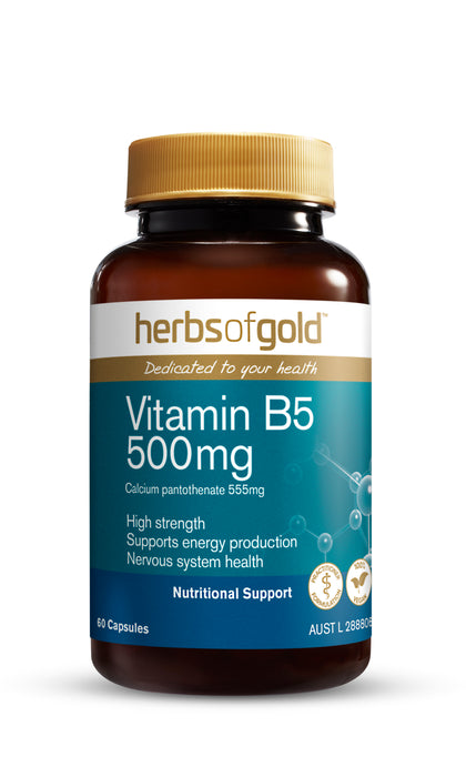 Herbs Of Gold Vitamin B5 500mg 60 Capsules