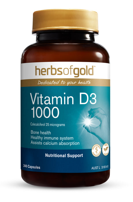 Herbs Of Gold Vitamin D3 1000 240 Capsules