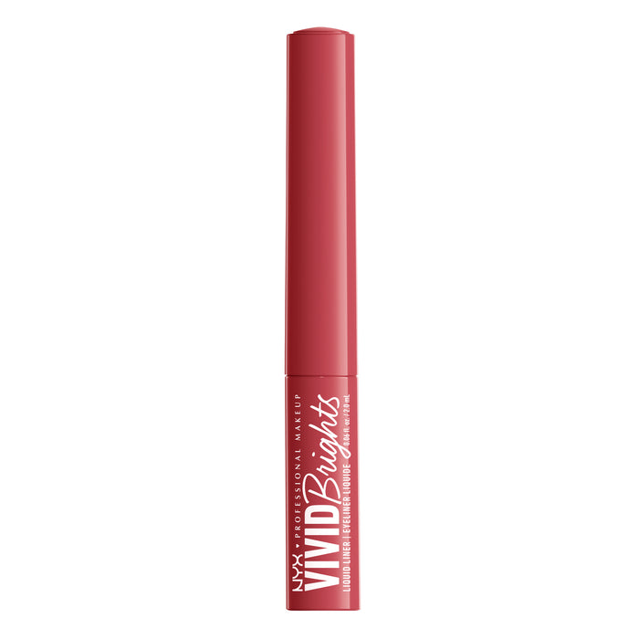 NYX Eyeliner Matte Liquid Vivid Brights On Red