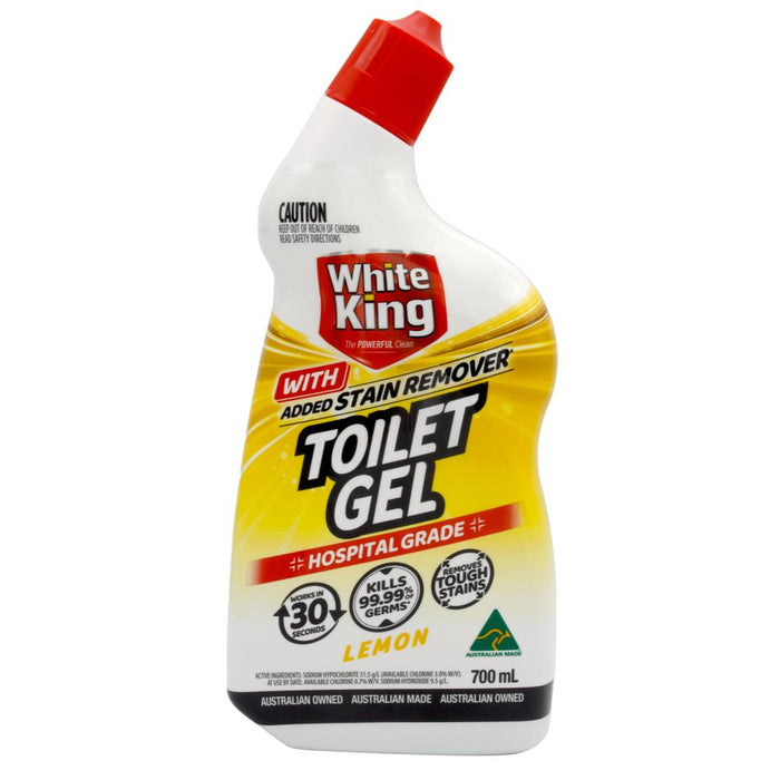 White King Toilet Gel Stain Remover Hospital Grade 700ml