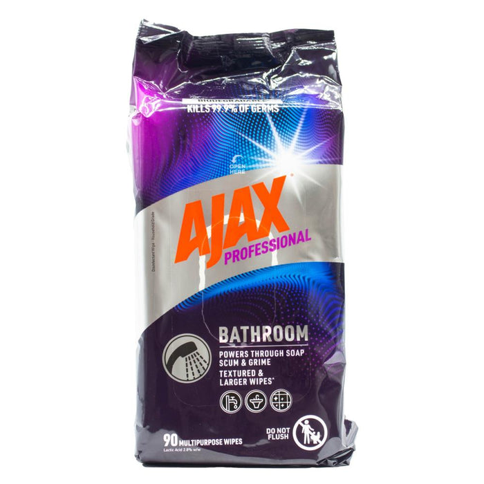 Ajax Bathroom Professional Wipes 90 Pack