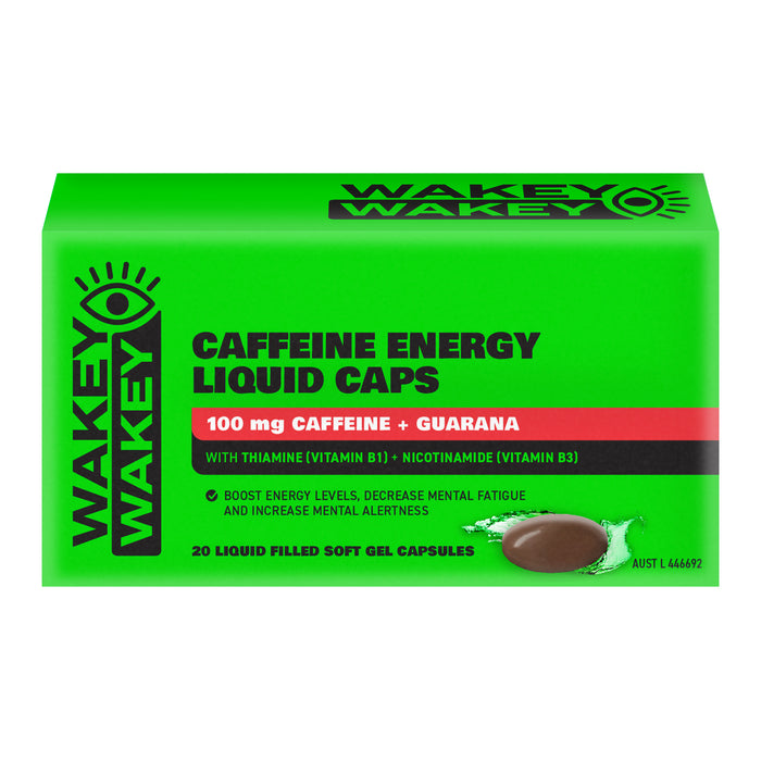 Wakey Wakey Caffeine Energy Liquid Capsules 20