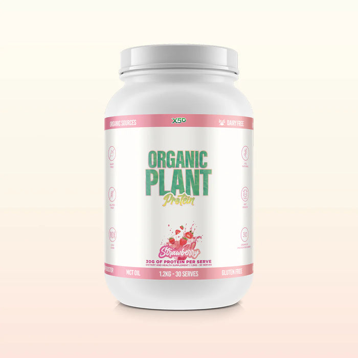 X50 Organic Plant Protein Strawberry 30 Serves 1.2kg