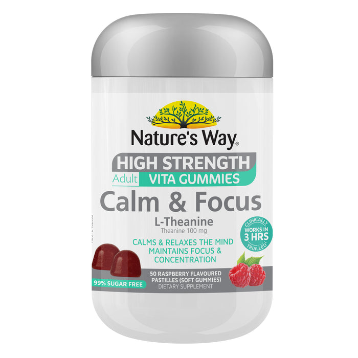 Nature's Way High Strength Clam & Focus L-Theanine 50 Soft Gummies