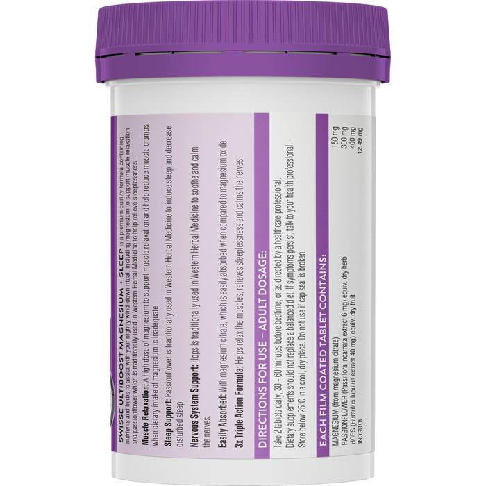 Swisse Ultiboost Magnesium + Sleep 100 Tablets