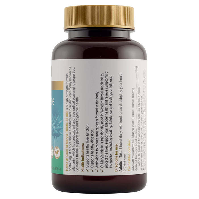 Herbs Of Gold St Mary's Thistle 35000 60 Tablets