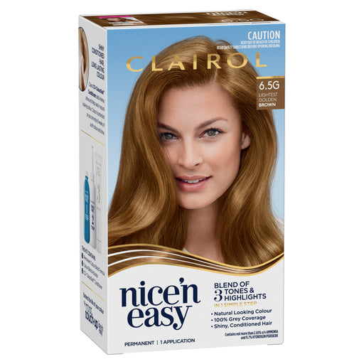 Clairol Nice N Easy 6.5G Light Golden Brown.