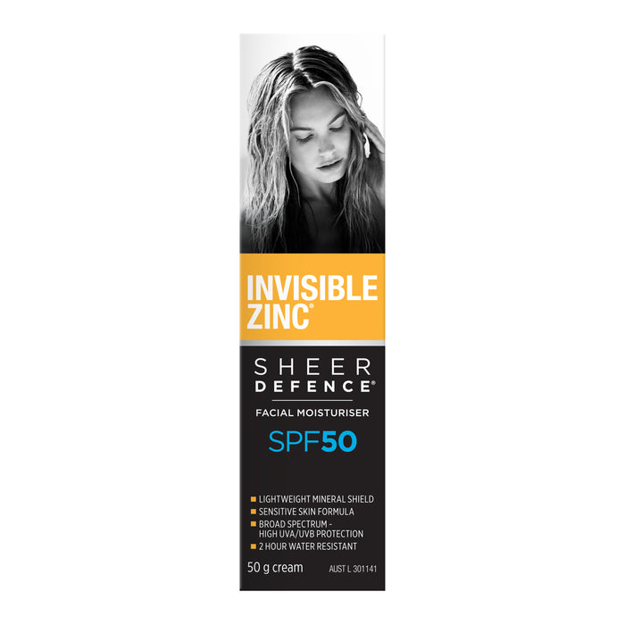 Invisible Zinc Sheer Defence Moisturiser SPF50 50g