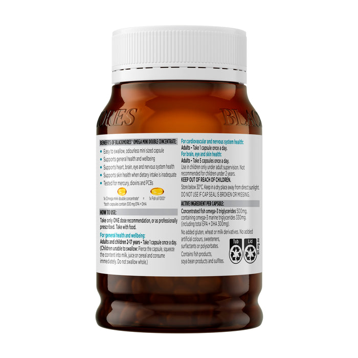 Blackmores Omega Mini Double Concentration 400 Capsules